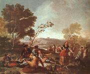 Francisco de Goya Picnic on the Banks of the Manzanares USA oil painting artist